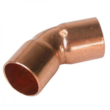 American Imaginations 2.5 in. x 2.5 in. Copper 45 Elbow - Wrot AI-35350